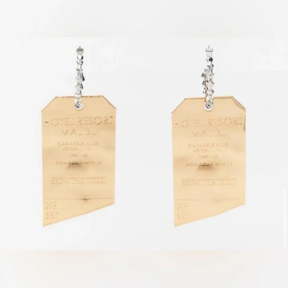 Zara plate earrings New with Gift box 🎁